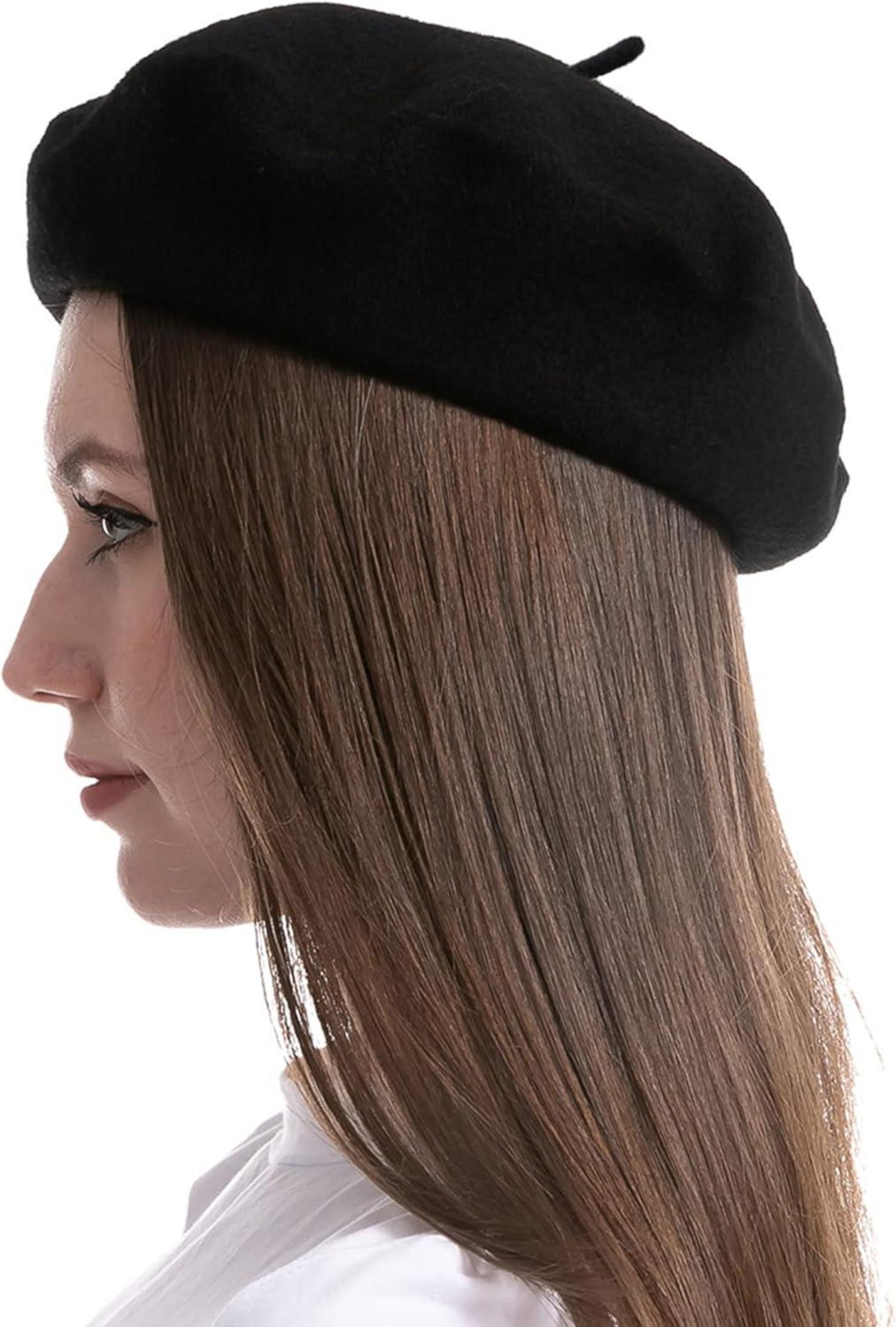 Damen Wollmütze französische Baskenmütze warm & modern