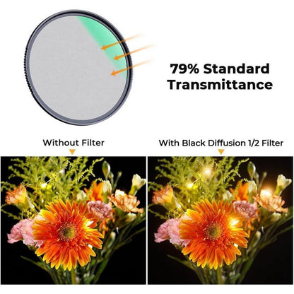 Black Mist 1/2 Filter 62mm – Weicher Filmlook für Videos