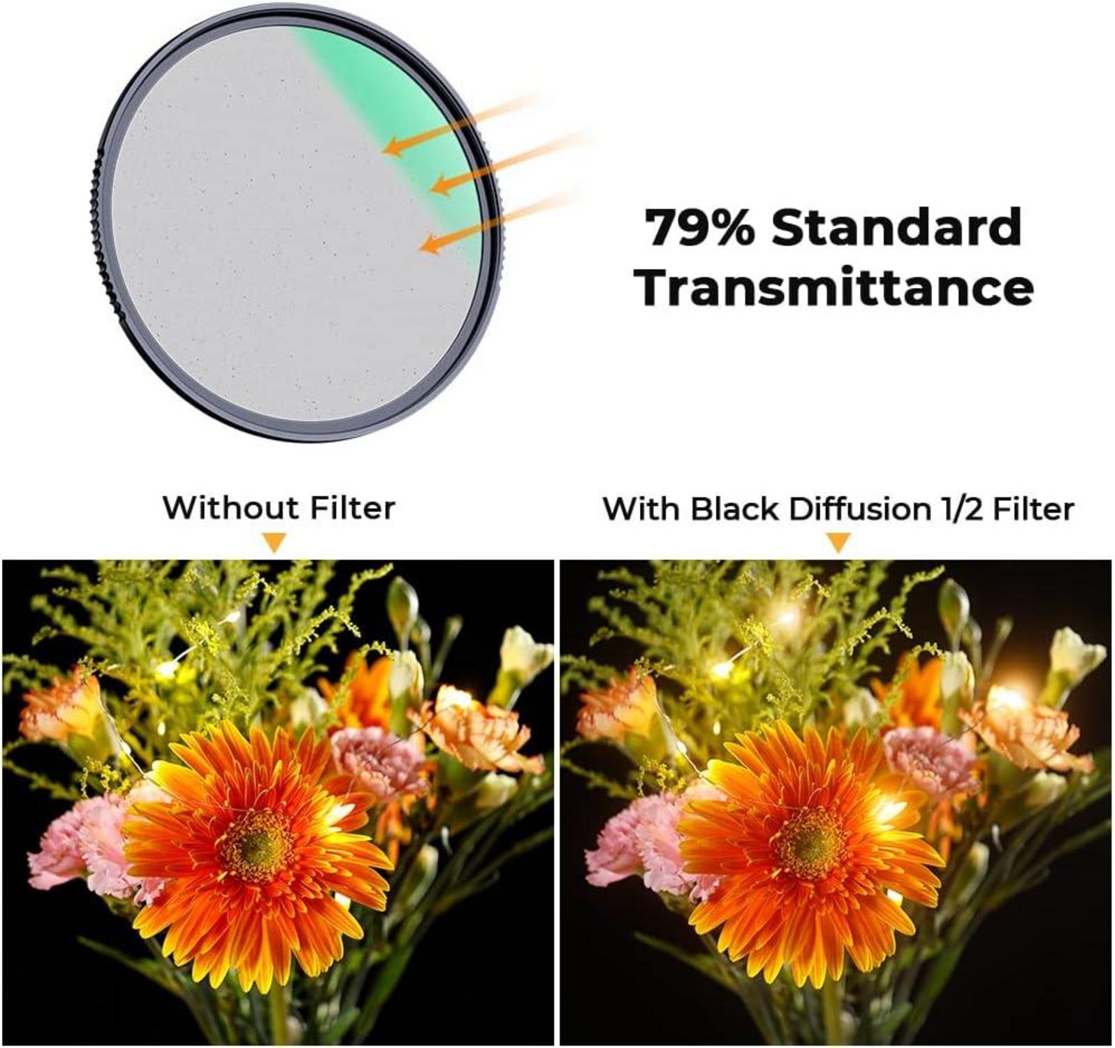 67mm Black Mist 1/2 Filter Optisches Glas 28x Nano-Beschichtung