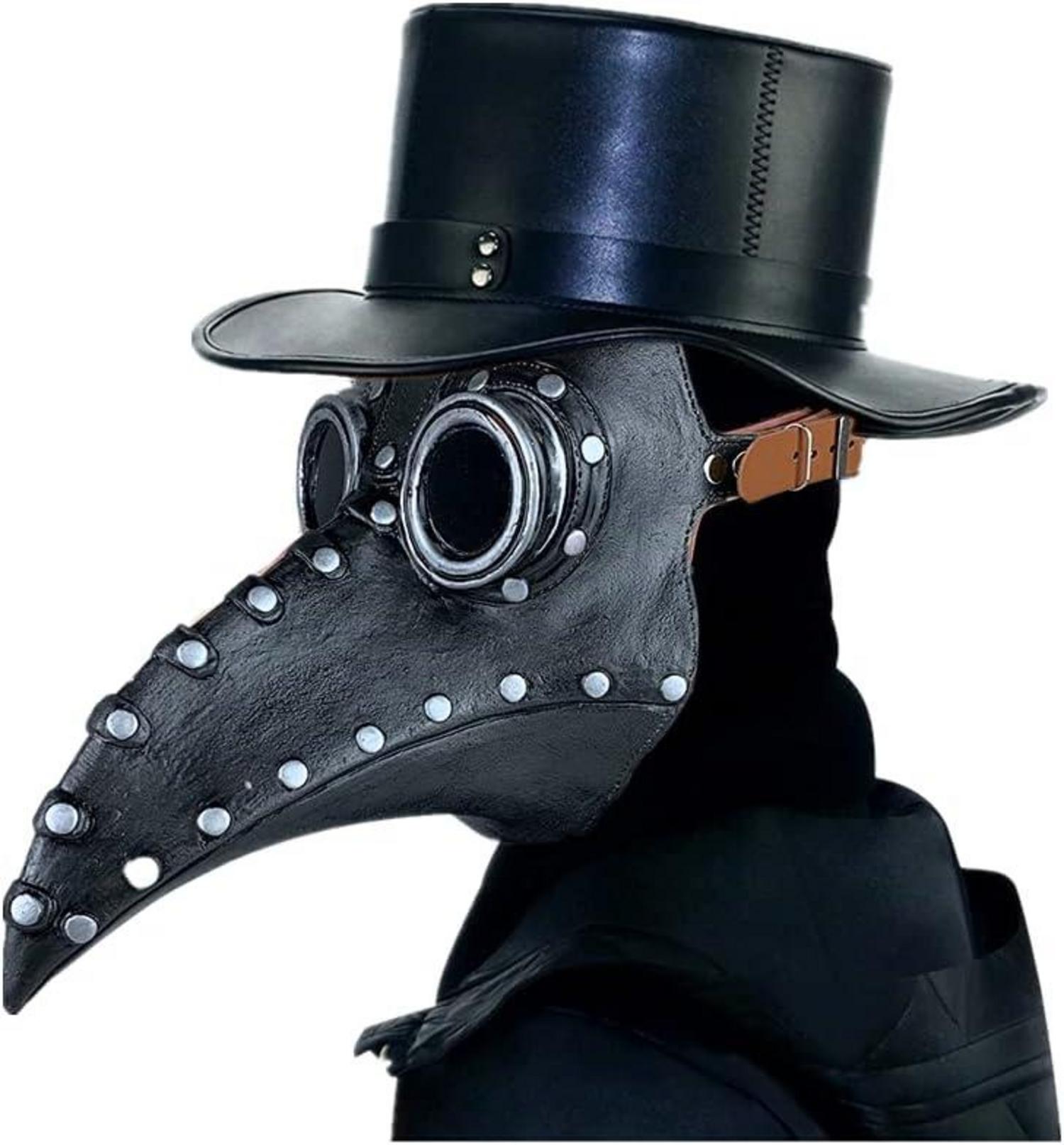 Halloween Pest Doktor Maske Steampunk Schnabelmaske Schwarz