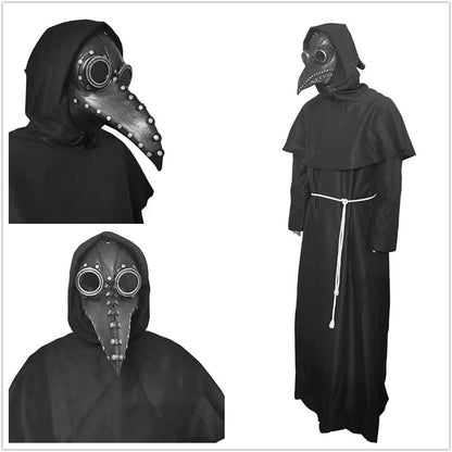 Halloween Pest Doktor Maske Steampunk Schnabelmaske Schwarz