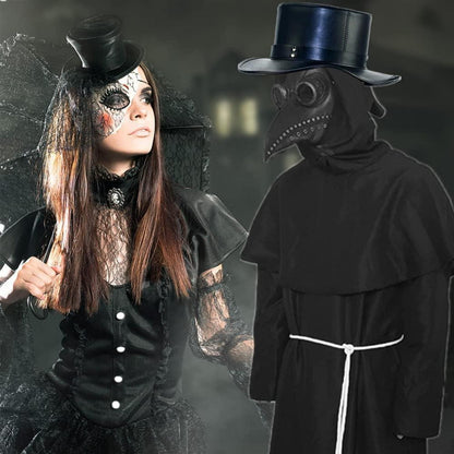 Pest Doktor Halloween Maske Steampunk Schwarz Vogel Schnabel Cosplay