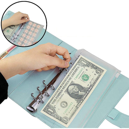 A6 Budget Ordner mit Umschlägen & Etiketten – Blau