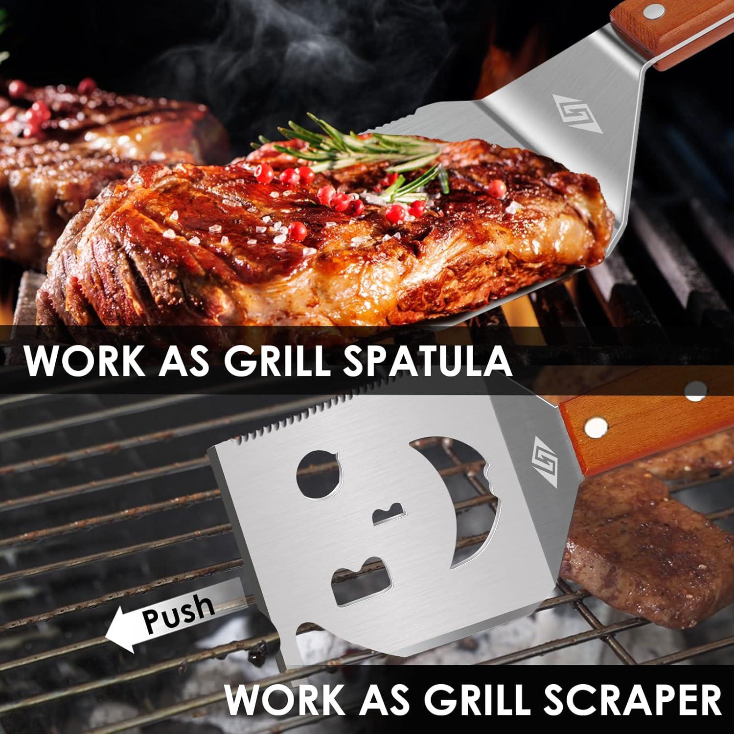 Grillspatel 7-in-1 Multifunktions-Grillwerkzeug für Männer