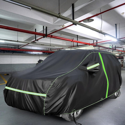SUV Autoabdeckung Vollgarage – Wasserdicht & Reflexstreifen XL (510x200x180cm)
