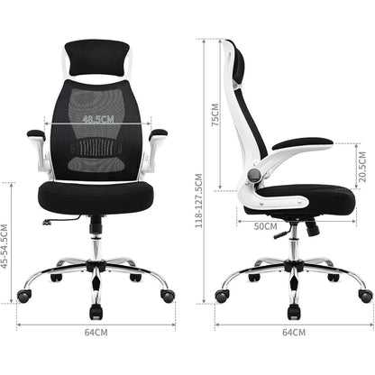 Ergonomischer Bürostuhl mit Armlehnen und Lendenwirbelstütze