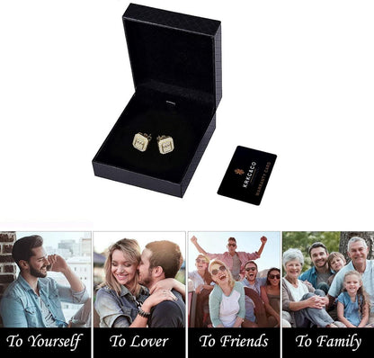 Iced Out Silber Ohrringe Herren Zirkonia Steine Goldbeschichtet