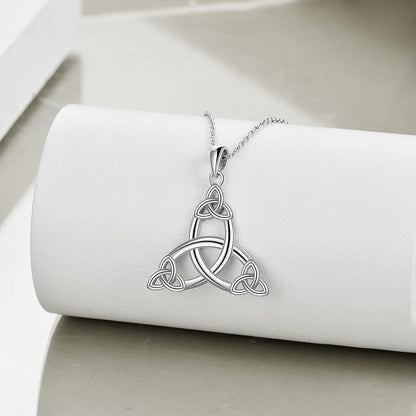 VONALA Trinity Knot Keltische Halskette Silber Frauen