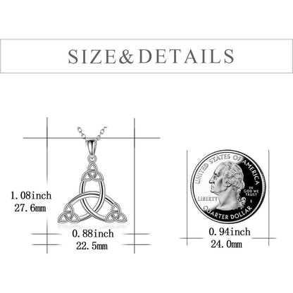 VONALA Trinity Knot Keltische Halskette Silber Frauen