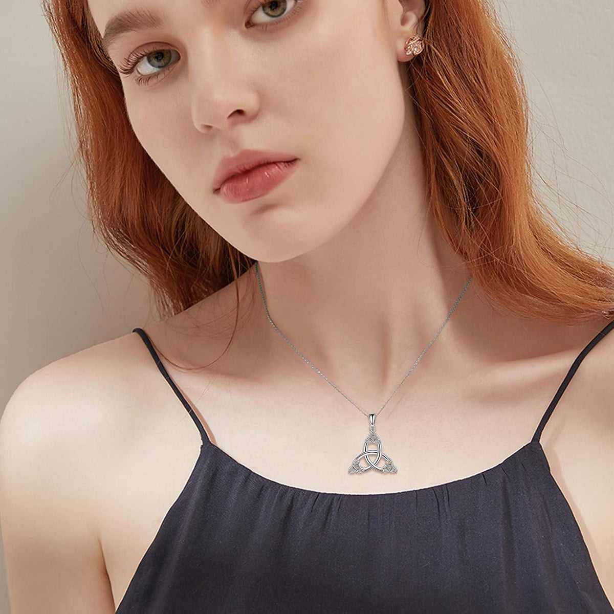925 Sterling Silber Keltischer Knoten Herz Halskette Anhänger Schmuck