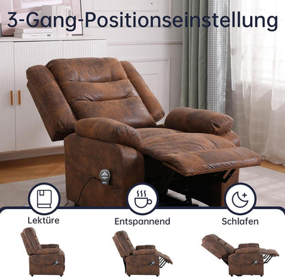 Elektrischer Relaxsessel Massage mit Aufzug Heizung Liegefunktion