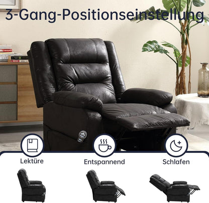 Elektrischer Massagesessel mit Wärmefunktion und Aufstehhilfe, bis