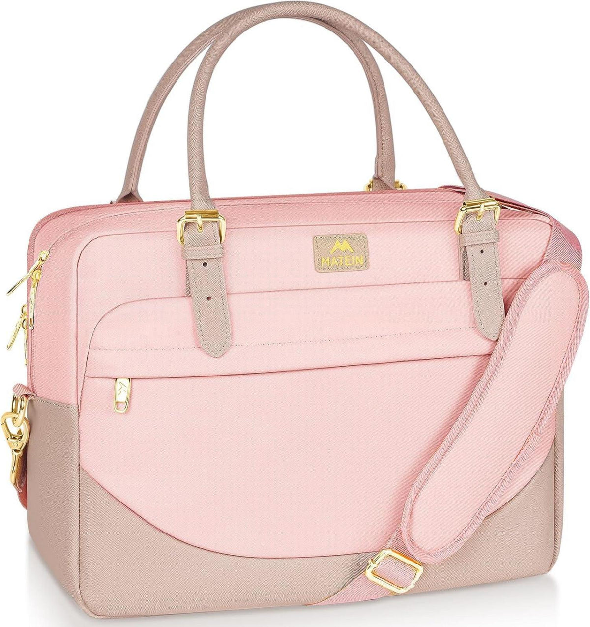 Rosa Laptoptasche 15,6 Zoll Damen Umhängetasche Business Aktentasche