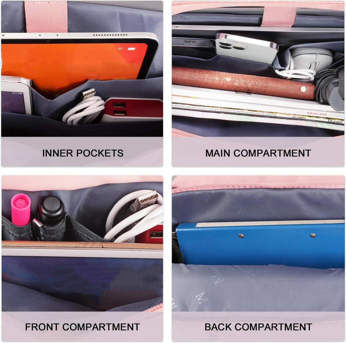 Laptoptasche Damen 15,6 Zoll Rosa Business Aktentasche Handtasche