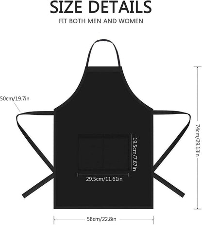 LeFeirr Grillschürze Schwarz mit Taschen für Küche BBQ
