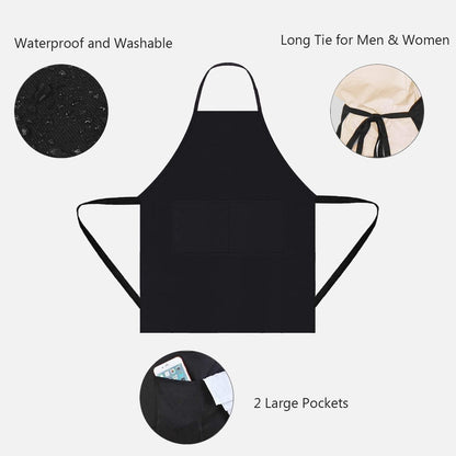 Wasserdichte Kochschürze mit Taschen für Küche BBQ