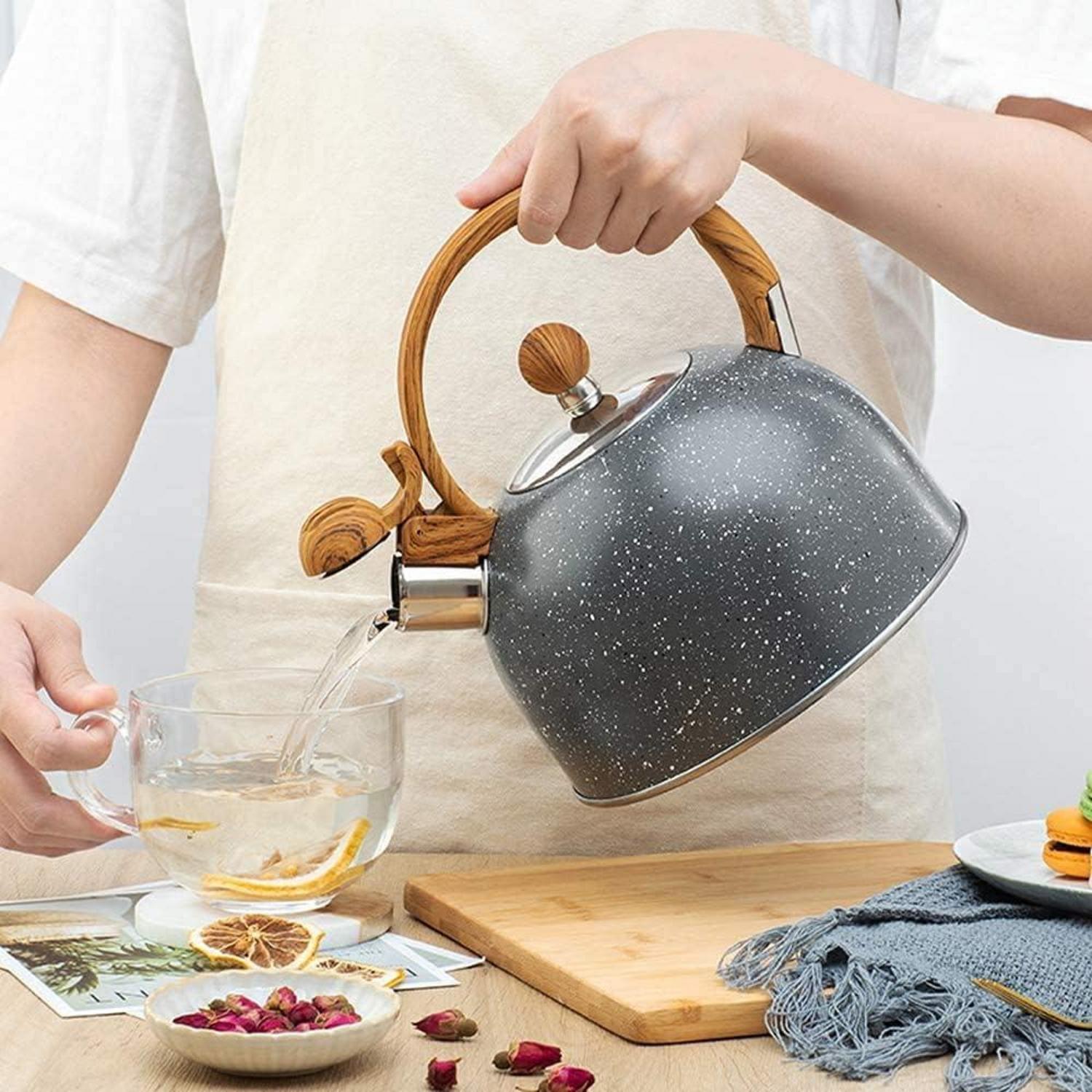Teekessel Flötenkessel Induktion Edelstahl 2.5L Wasserkocher