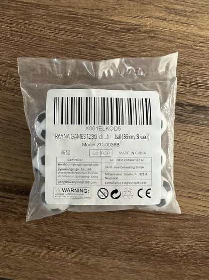 12er Pack Kickertischbälle 36mm Schwarz, Hochwertige Ersatzkicker aus ABS-Material