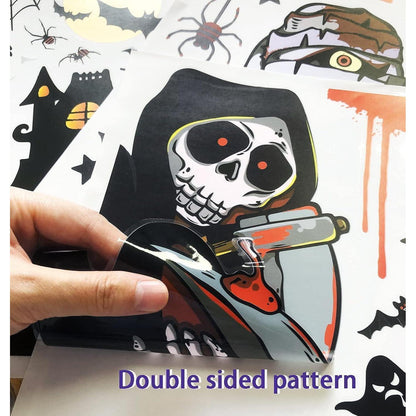 Halloween Fenster Aufkleber Dekoration 55stk Selbstklebendes