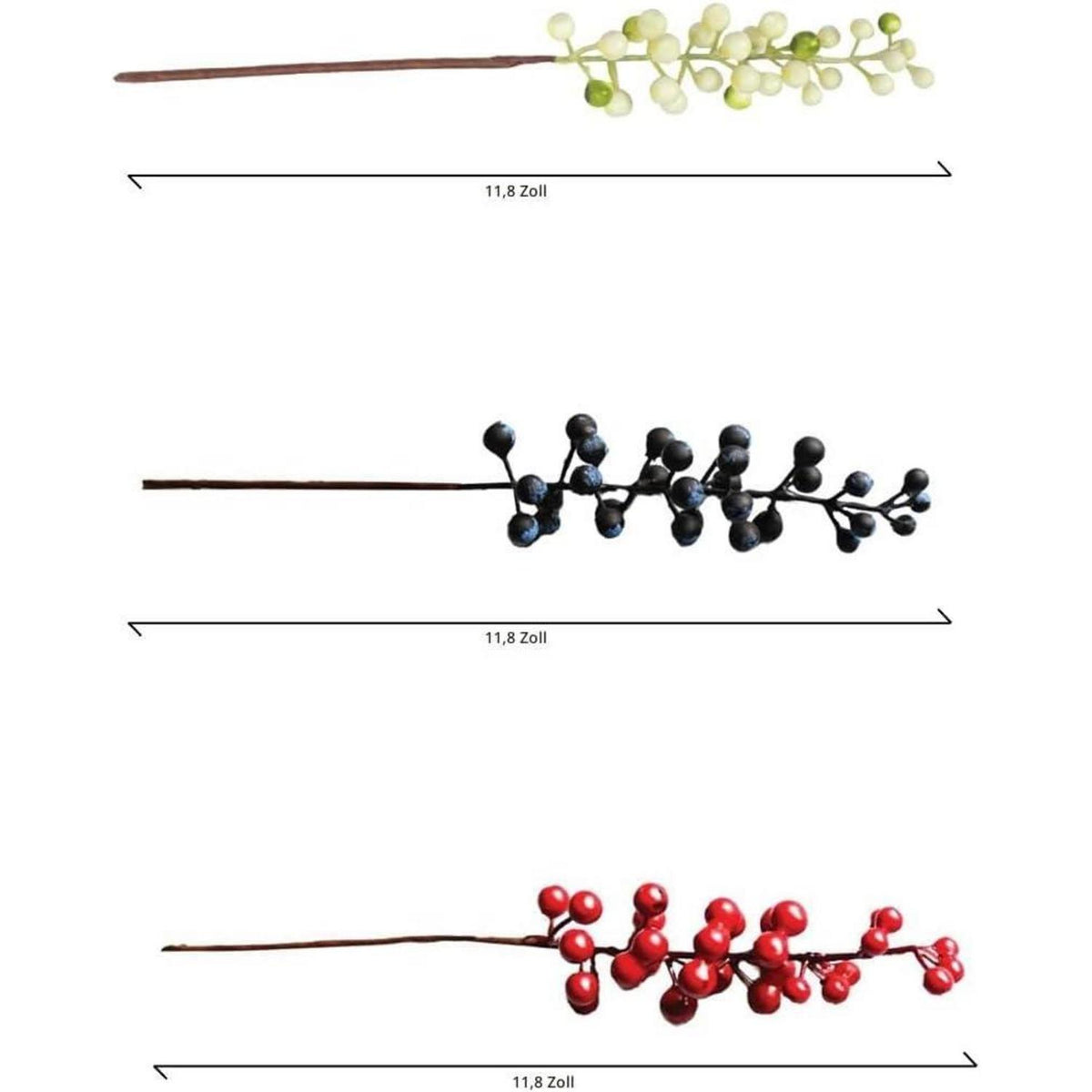 Künstliche Burgunderrote Beeren – 20er Set für Deko
