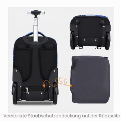 Schulrucksack mit Rädern – Kinderkoffer mit Dreiecksmuster
