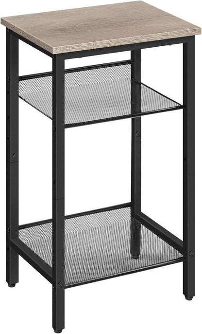 Beistelltisch mit verstellbaren Gitterablagen 38 x 28 x 74 cm