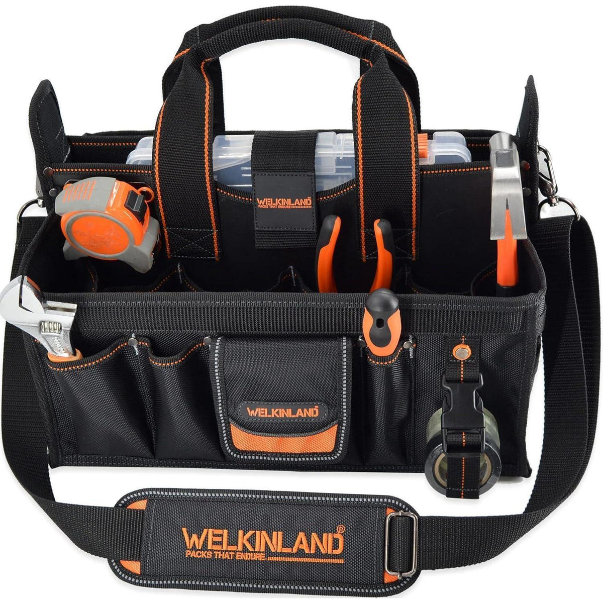 Werkzeugtasche Elektriker/HLK mit Steckdosen-Organizer
