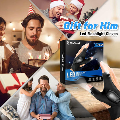 LED Handschuhe mit Licht Angelzubehör für Männer Vatertagsgeschenk