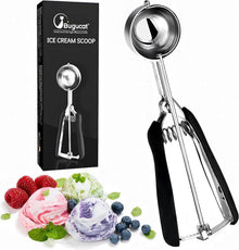 Eisportionierer Edelstahl 304 Cookie Scoop 5cm Auslöser Schwarz EIS