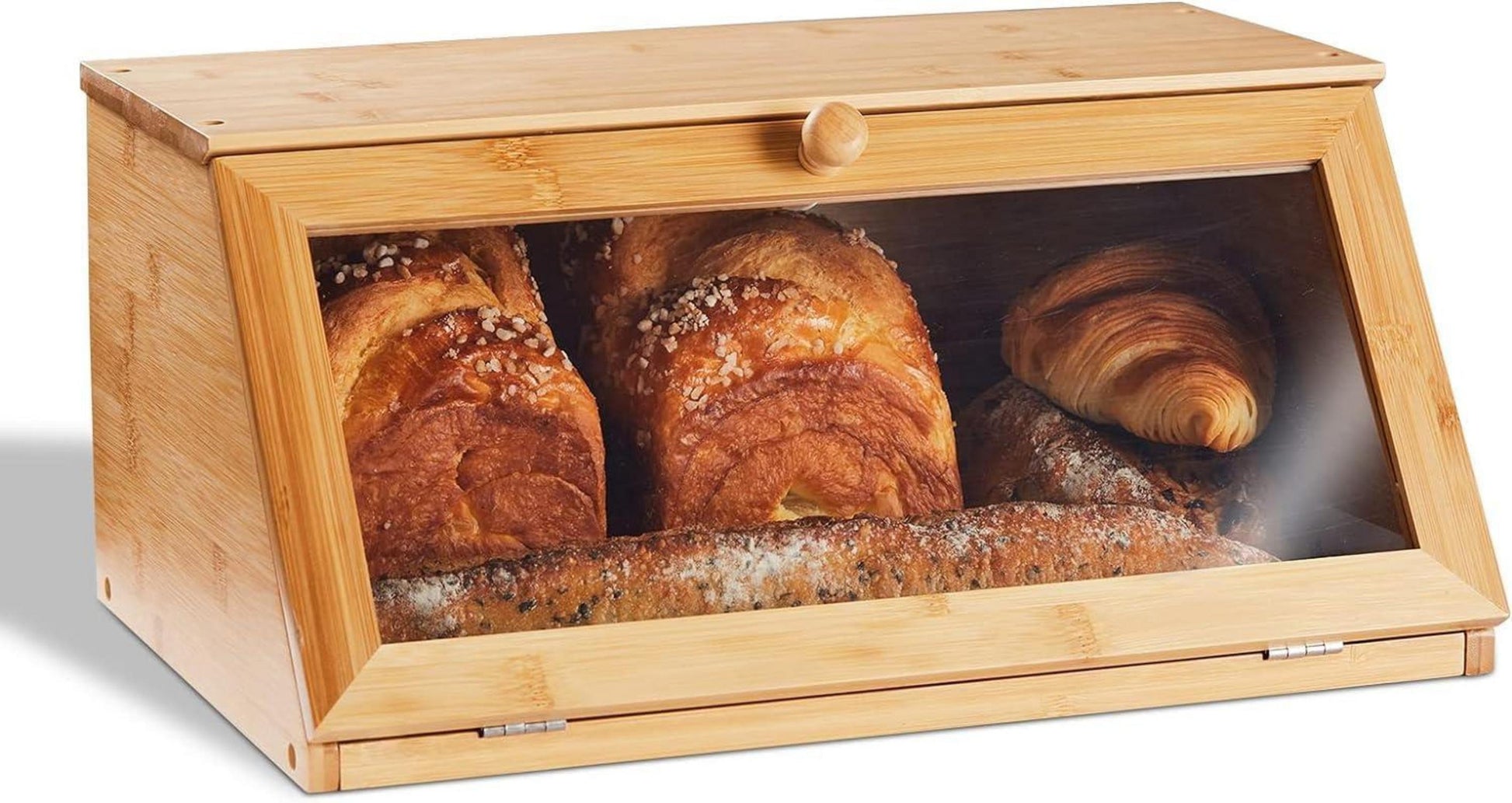 Brotkasten Bambus Eco Aufbewahrung Küche Brotaufbewahrung 39x25x18cm