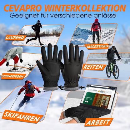 Winterhandschuhe wasserdicht Touchscreen Skifahren Laufen Schwarz XL
