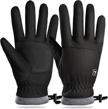 Wasserdichte Winter Skihandschuhe mit Touchscreen-Funktion - Schwarz
