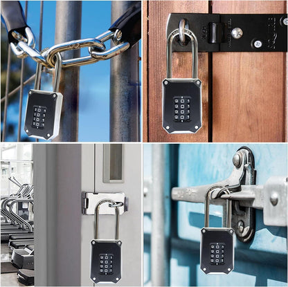 ZHEGE Zahlenschloss Vorhängeschloss 57mm Langer Bügel Reset Schutzabdeckung