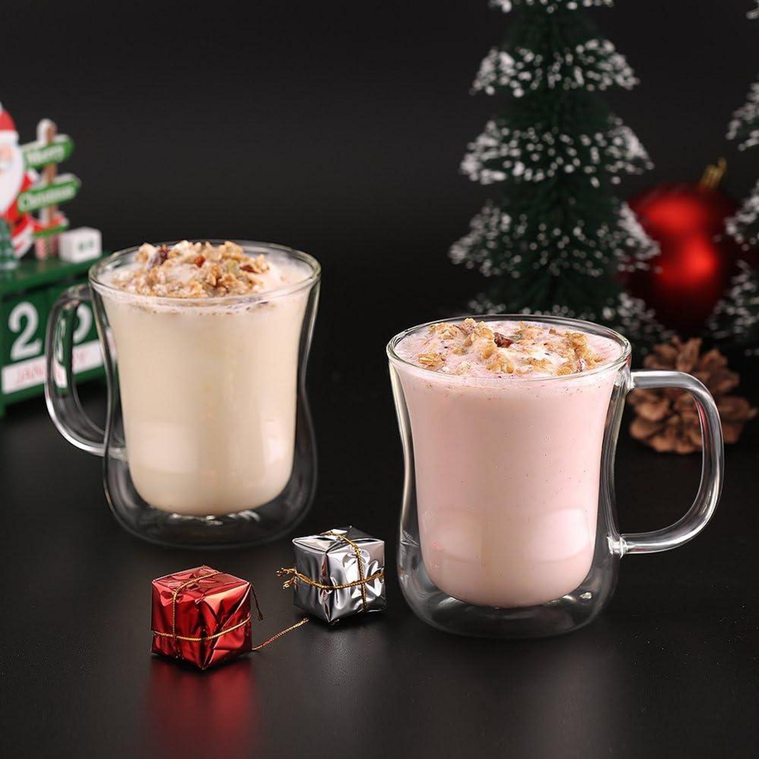 6er Set Doppelwandige Latte Macchiato Gläser 350ml Borosilikat