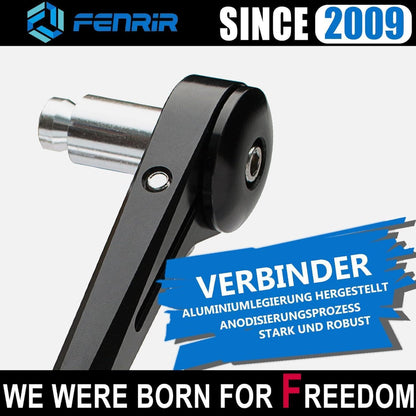 Motorrad Lenkerendenspiegel CNC Retro Schwarz