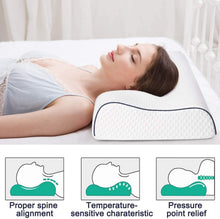 Ergonomisches Memory Foam Nackenstützkissen waschbarer Bezug