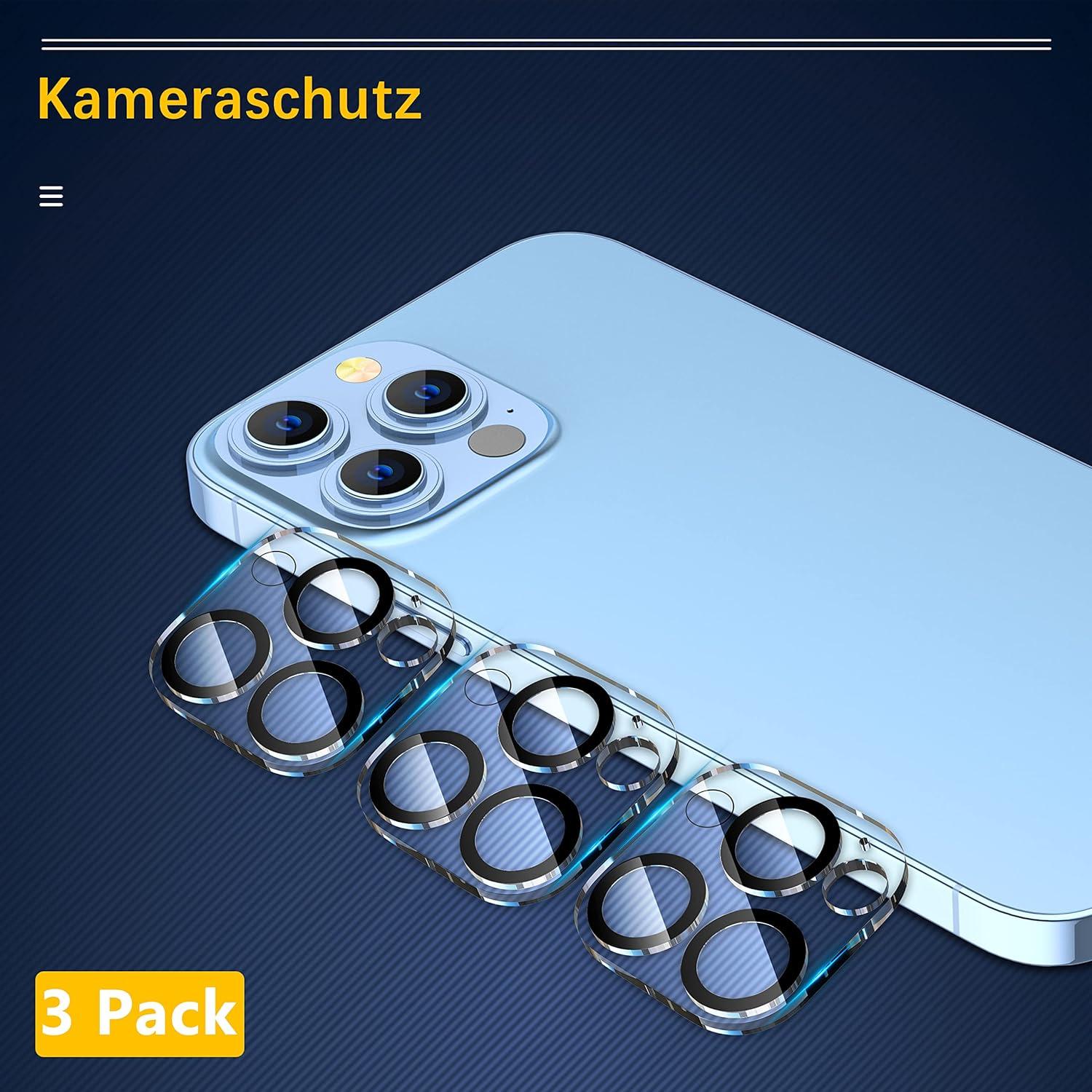 Kameraschutz iPhone 13 Pro/Pro Max 3er Pack Kratzfest
