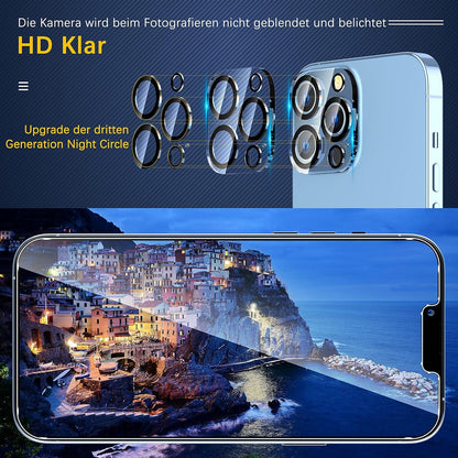 Kameraschutz für iPhone 13 Pro/13 Pro Max 3er Pack - Kratzfest, Blasenfrei, Ultra-Klar 9H Härte