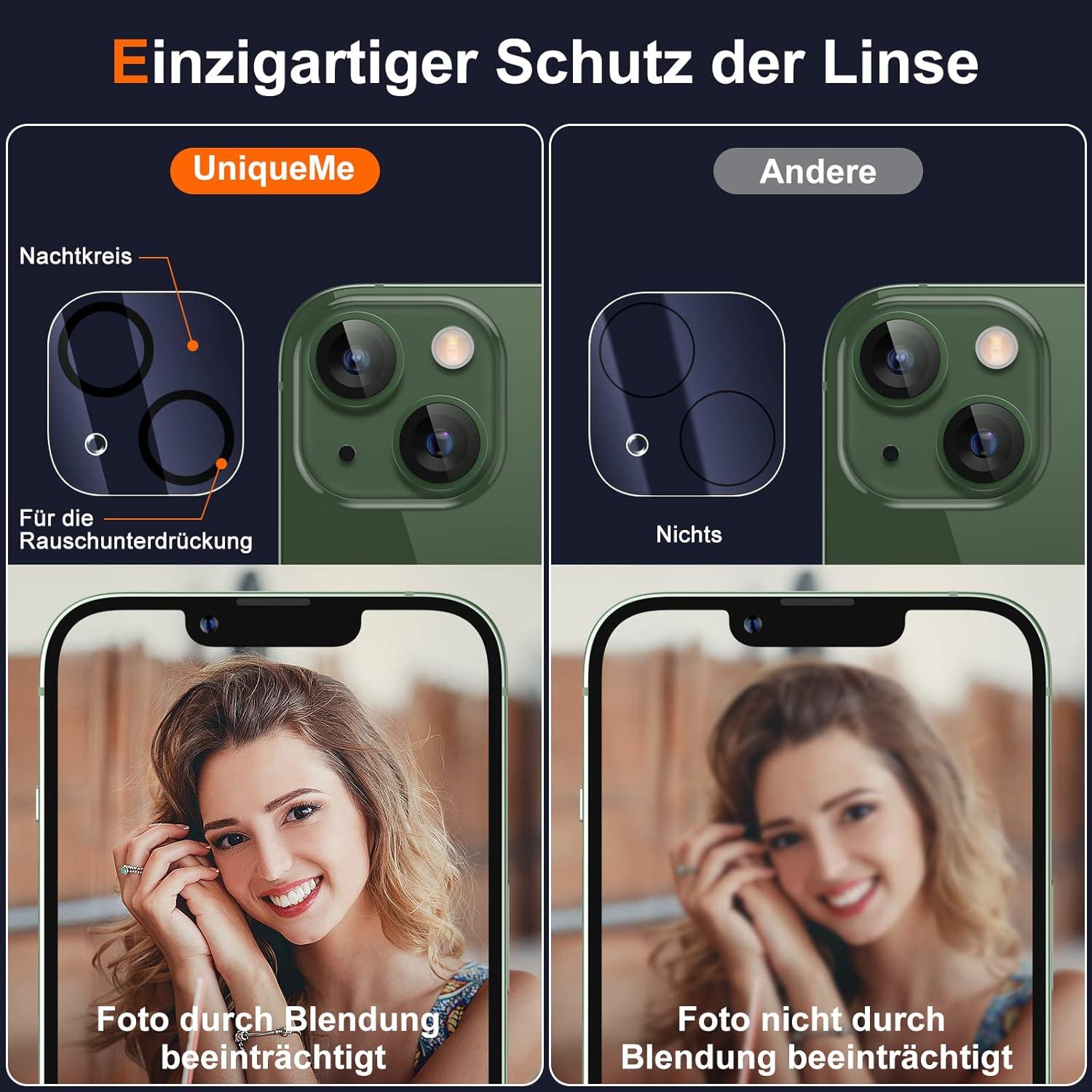 Kameraschutz für iPhone 13/13 mini, 3er Pack, 9H Härte, Kratzfest