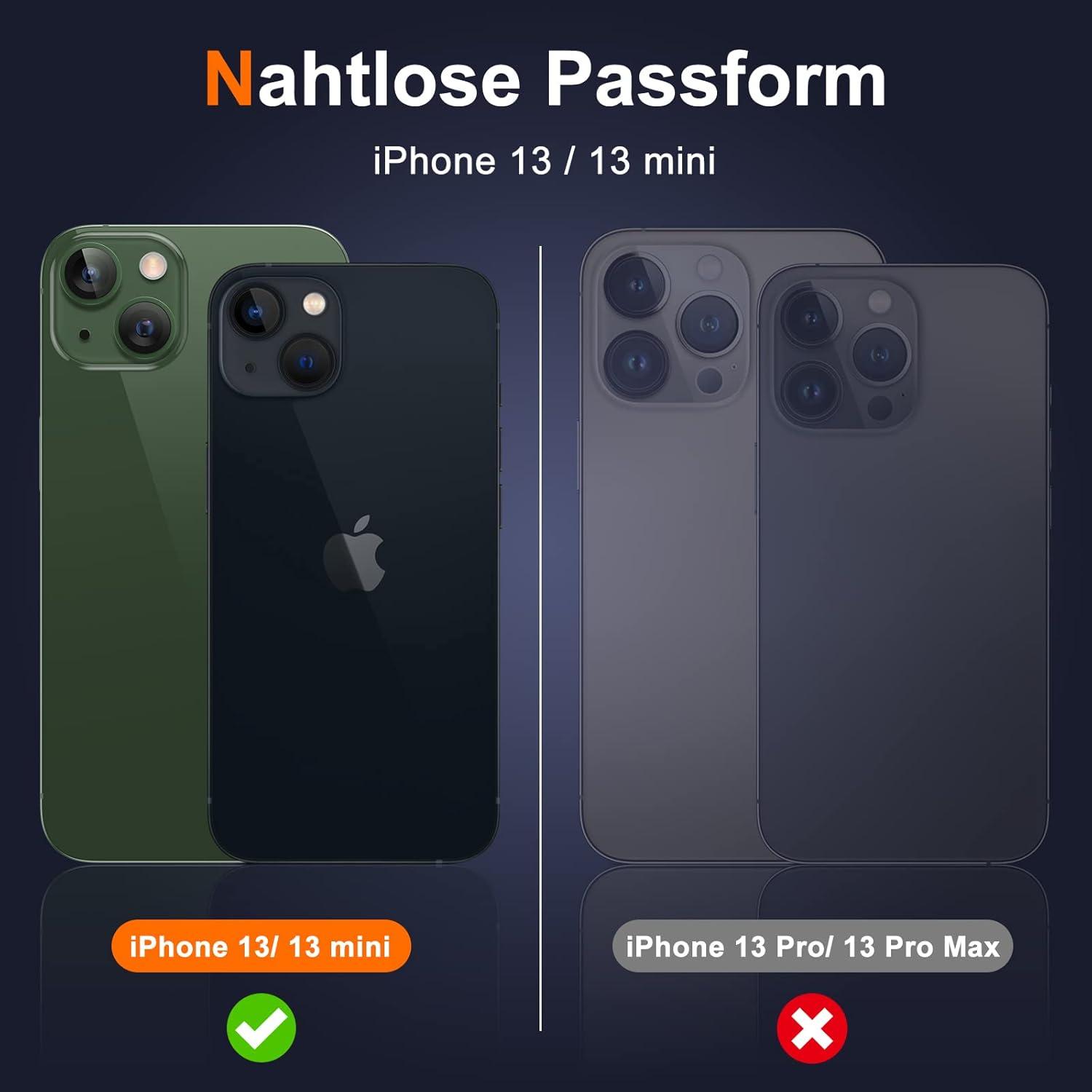 Kameraschutz für iPhone 13/13 Mini, 3er Set, Kratzfest, HD-Klar