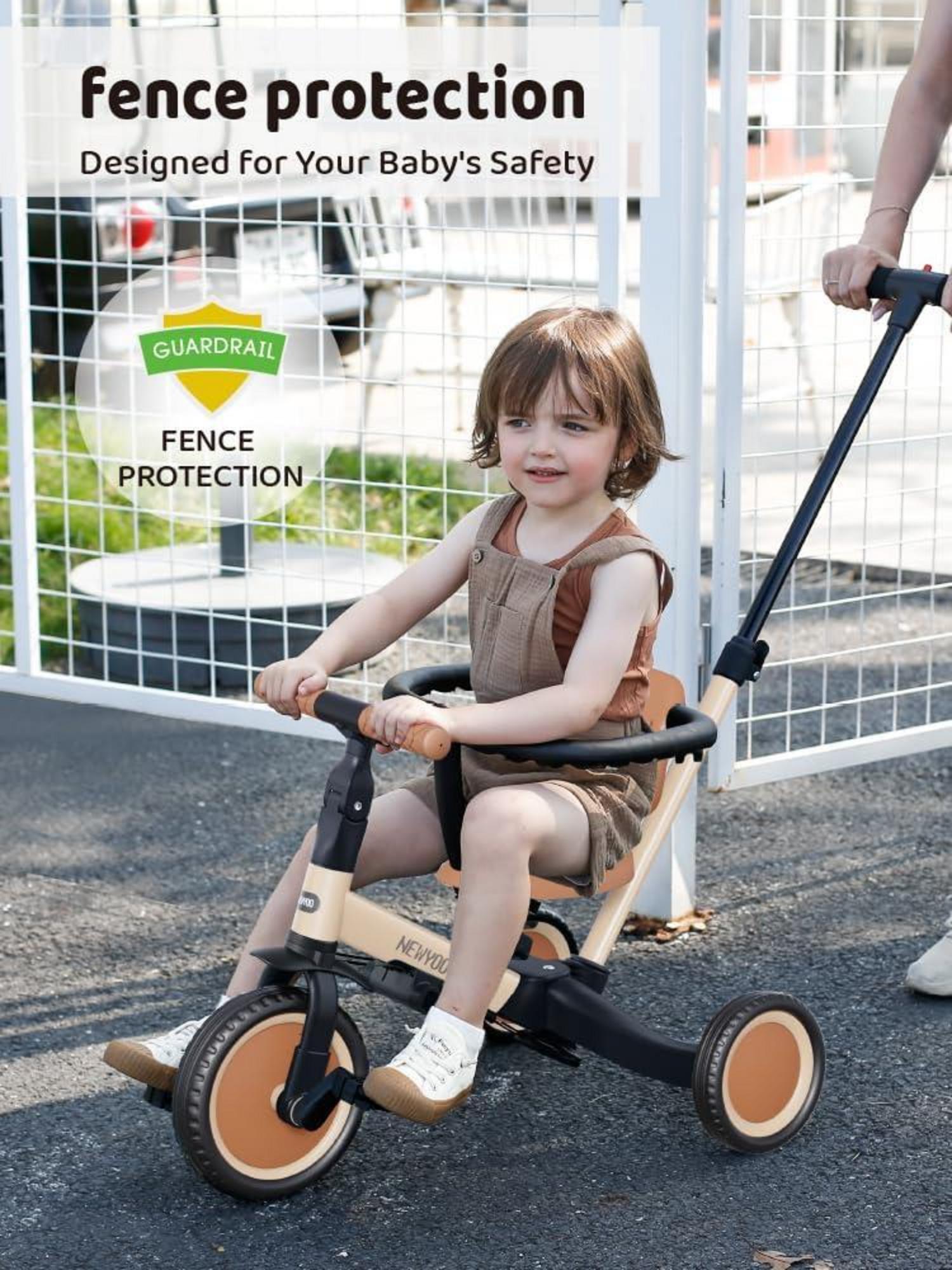 5 in 1 Laufrad Dreirad Kinderdreirad ab 1-3 Jahre TR008 Khaki