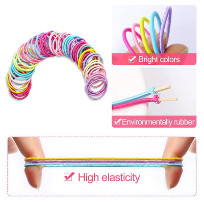 Elastische Haargummis für Mädchen Kinder Baby 320 Teile 10 Farben 2,5