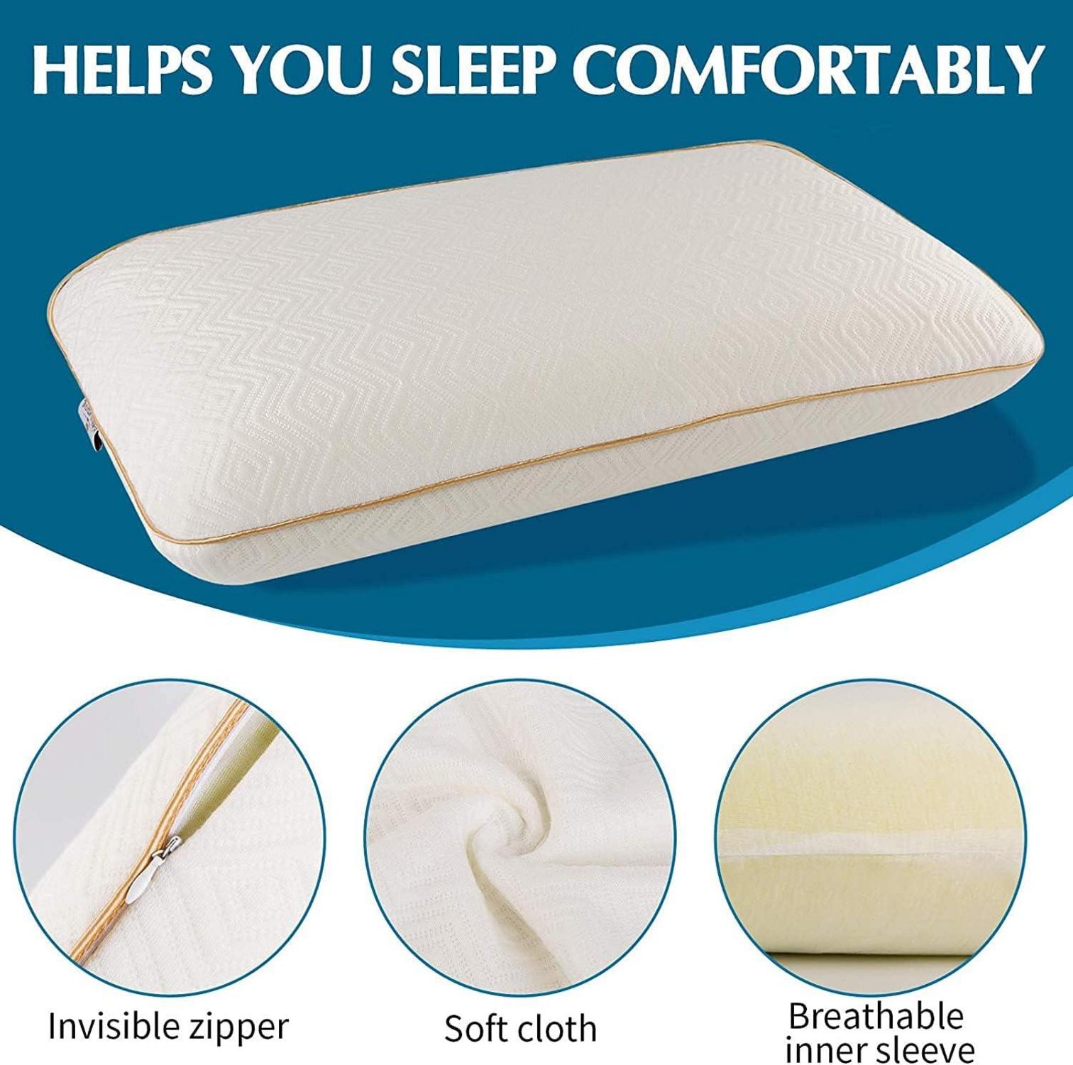 Memory Foam Nackenkissen Ergonomisches Schlafkissen 70x40x13cm