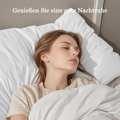 ATsense 2er Set Kissenbezug 100% Baumwolle Weiß 40x40 cm