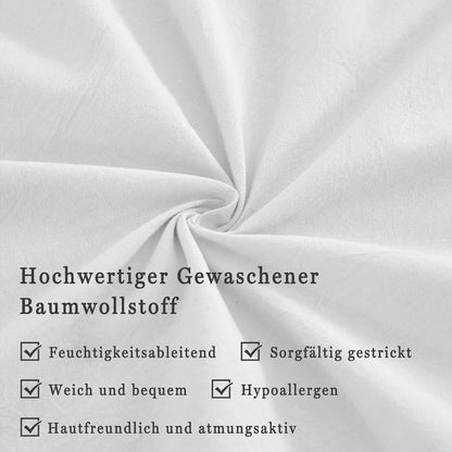 ATsense 2er Set Kissenbezug 100% Baumwolle Weiß 40x40 cm