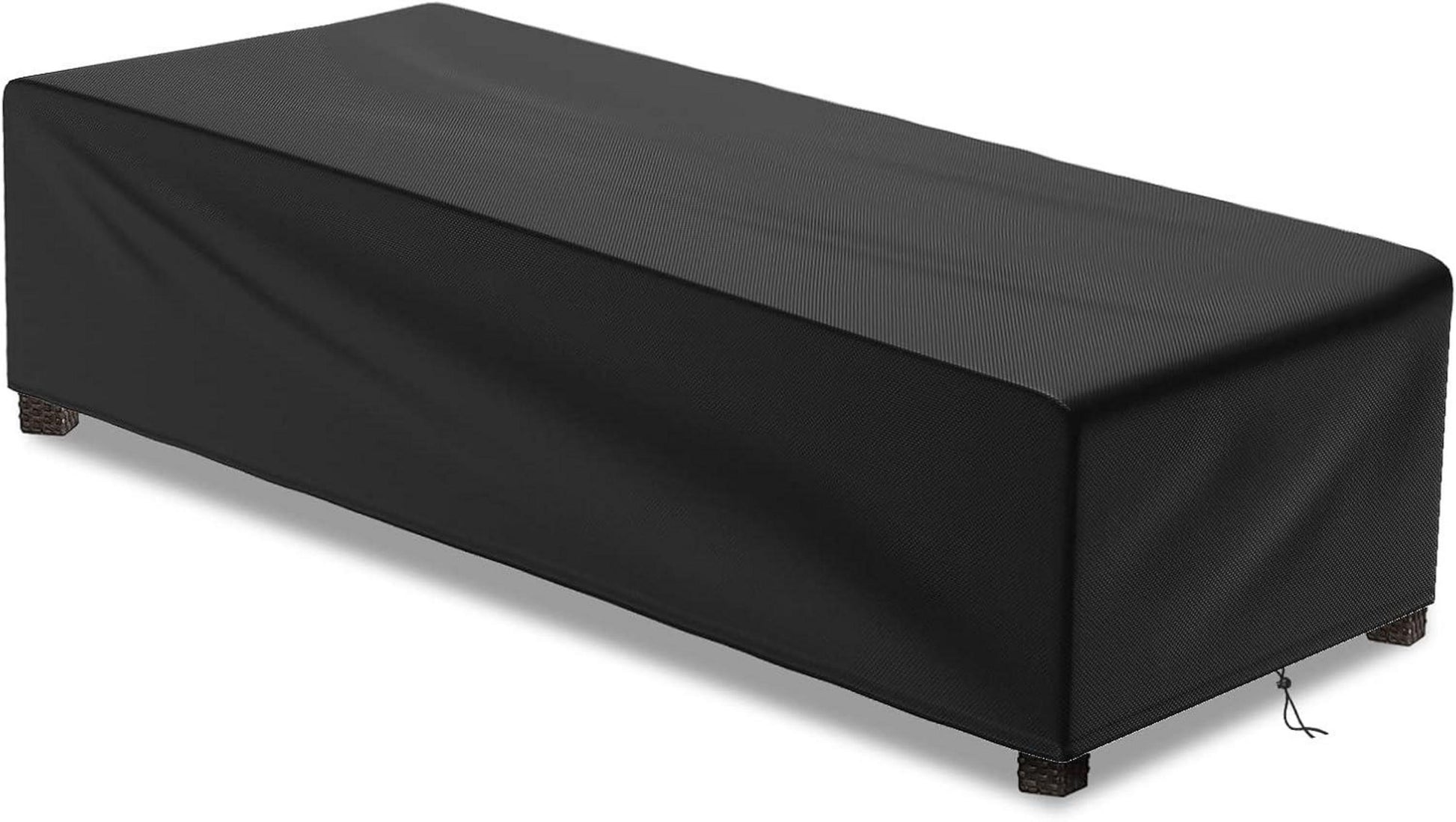Gartenliege Abdeckung wasserdicht UV-beständiges Oxford 500D - Schwarz