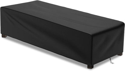 Gartenliege Abdeckung wasserdicht UV-beständiges Oxford 500D - Schwarz