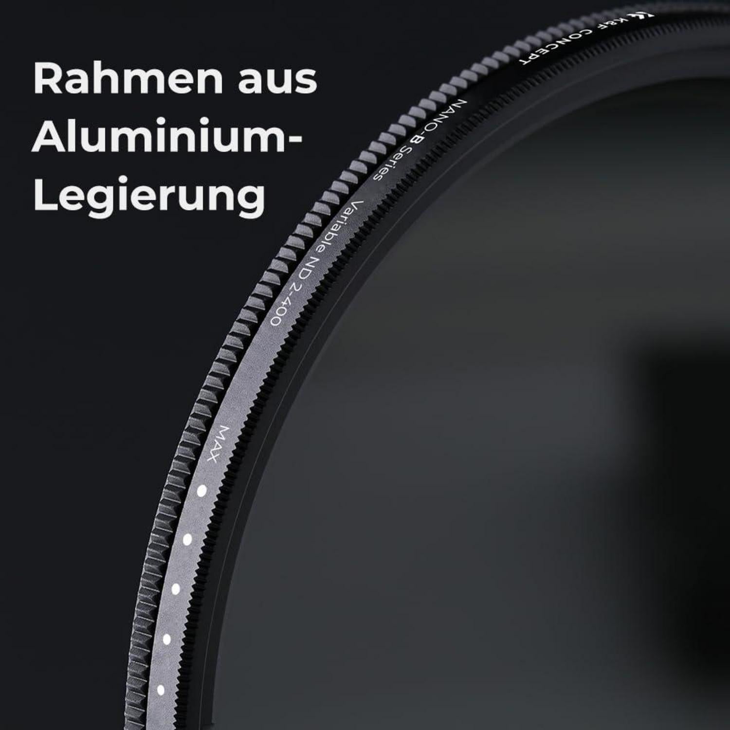 62mm Variabler ND2-400 Slim Neutral Graufilter