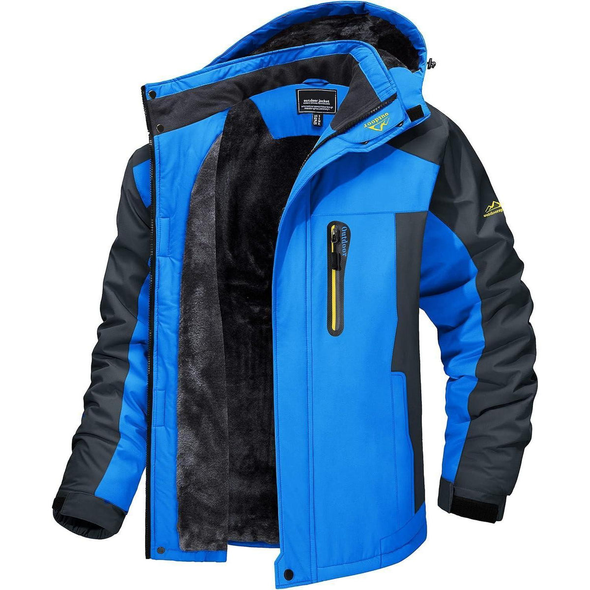 Herren Fleecejacke Winter Warm Skijacke Blau XXL