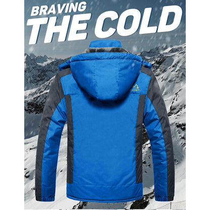 Herren Fleecejacke Winter Warm Skijacke Blau XXL